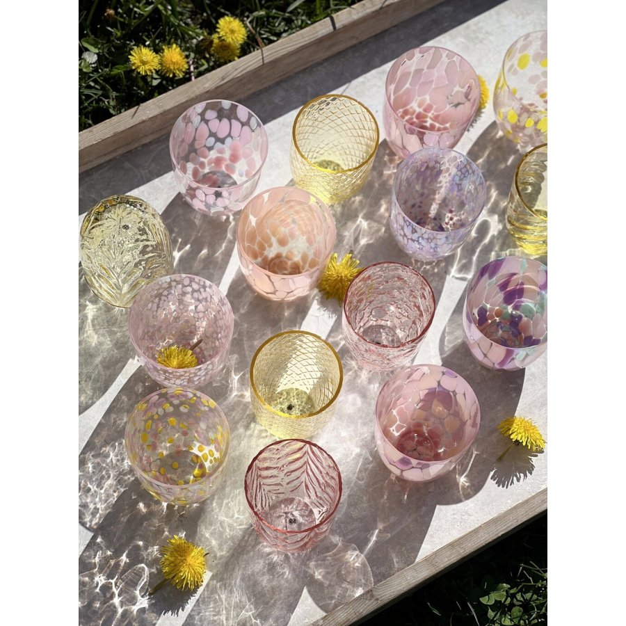 Anna von Lipa Confetti Tumbler Trinkglas 25 cl, Rosa/Lila