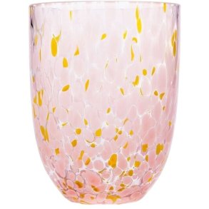 Anna von Lipa Konfetti Tumbler Trinkglas 25 cl, Rosa/Gelb