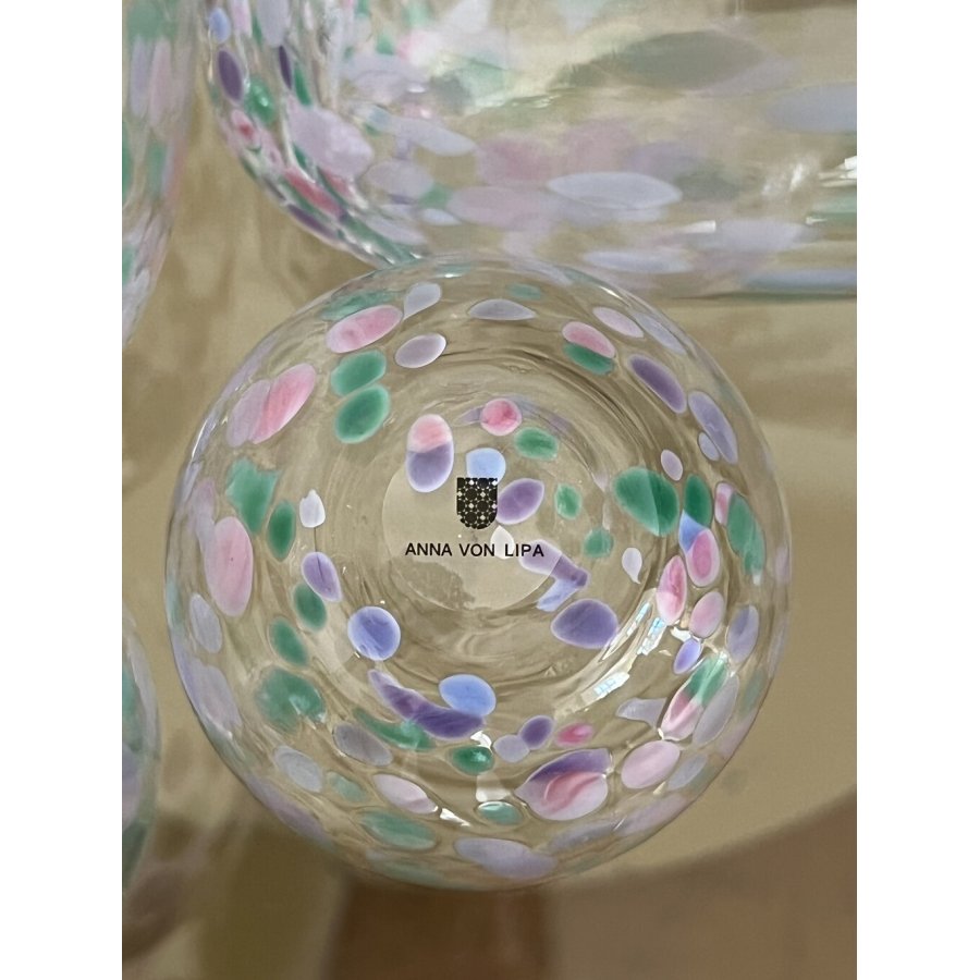 Anna von Lipa Big Confetti Tumbler Trinkglas 25 cl, Blueberry