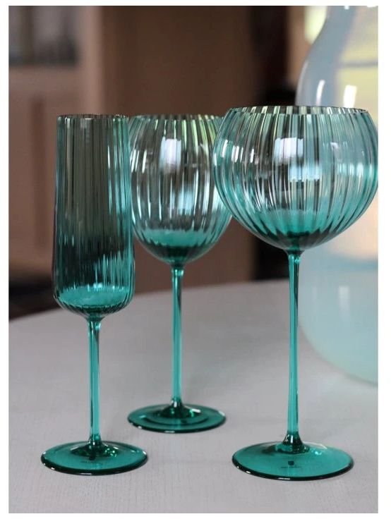 Anna von Lipa Lyon Weißweinglas 380 ml, Turquoise