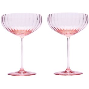 Anna von Lipa Lyon Champagneskål 2 stk. 21 cl, Rosa