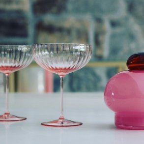 Anna von Lipa Lyon Champagneskål 2 stk. 21 cl, Rosa