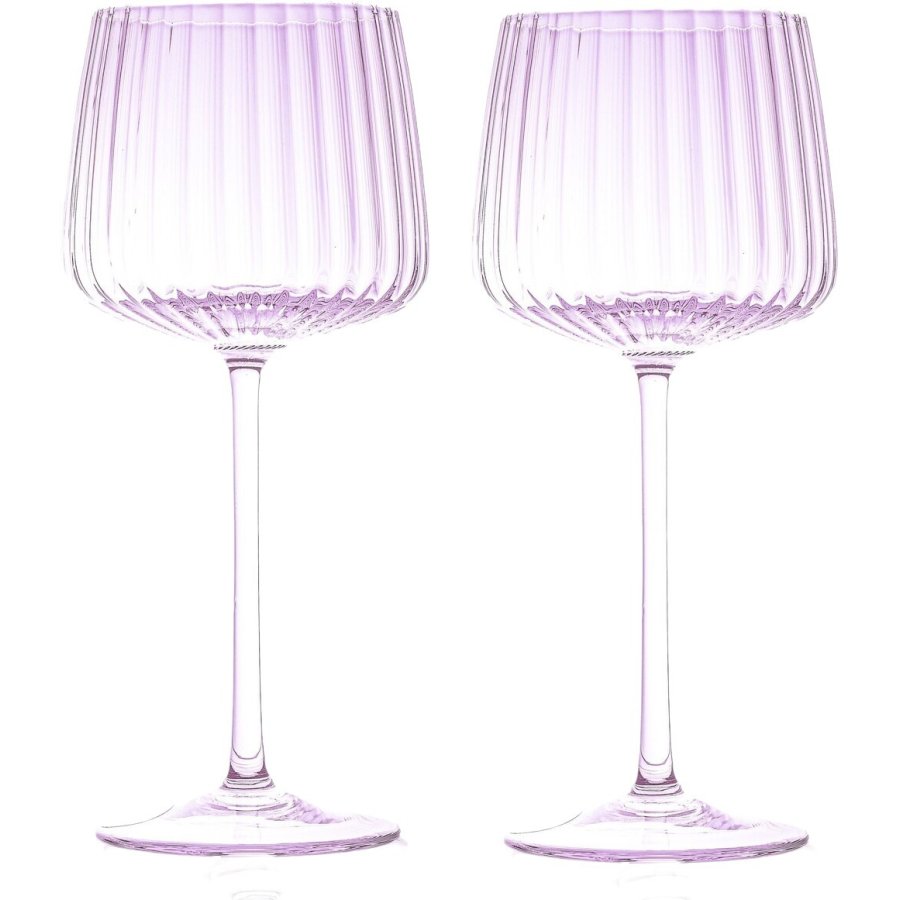 Anna von Lipa Ripple Weißweinglas 2er Set 23 cl, Lila