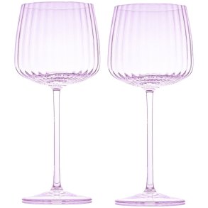 Anna von Lipa Ripple Rdvinsglas 2 stk. 28 cl, Lilla