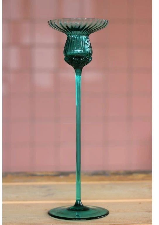 Anna von Lipa Tulipán Kerzenständer H30 cm, Turquoise
