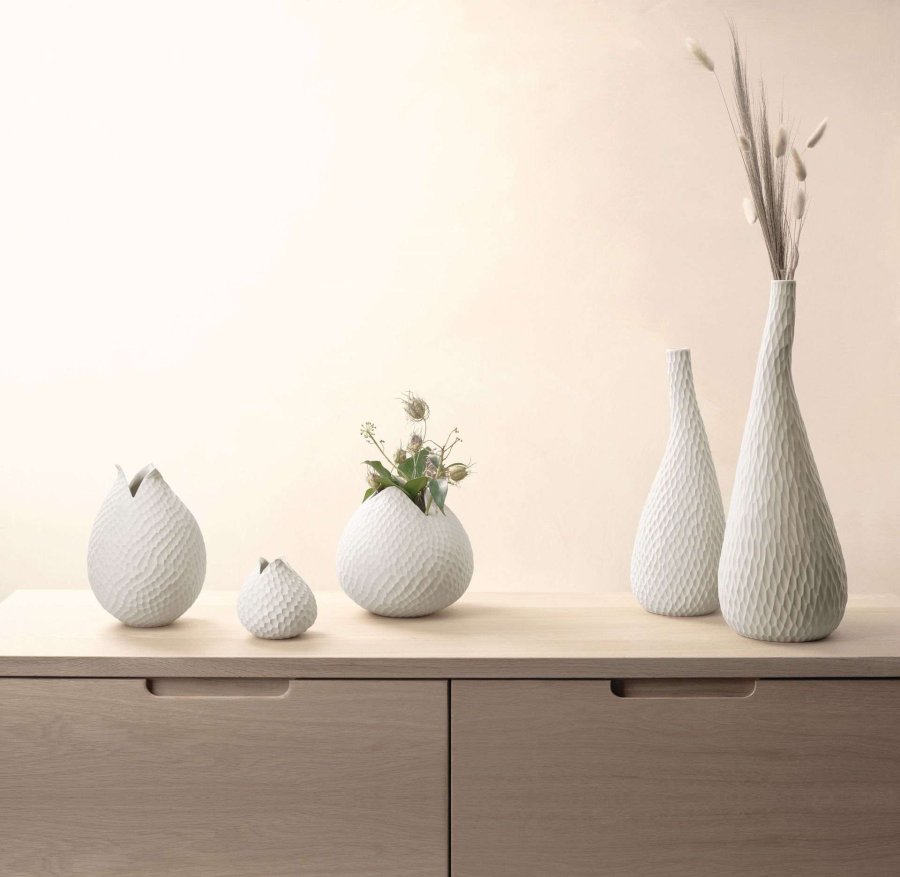 ASA Selection Carve Vase H10,5 cm, Beige