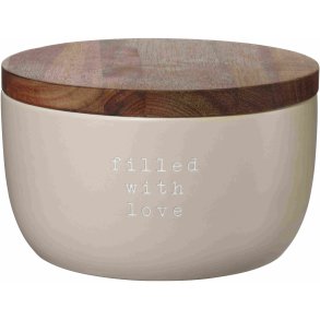 ASA Selection Hey! Filled With Love Opbevaringskrukke H9 cm, Nude