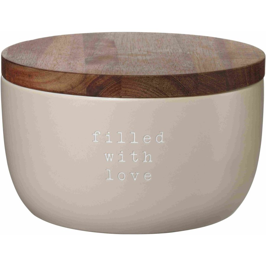 ASA Selection Hey! Filled With Love Opbevaringskrukke H9 cm, Nude