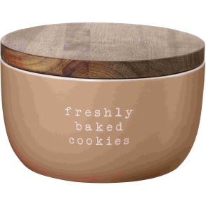ASA Selection Hey! Freshly Baked Cookies Opbevaringskrukke H9 cm, Brun