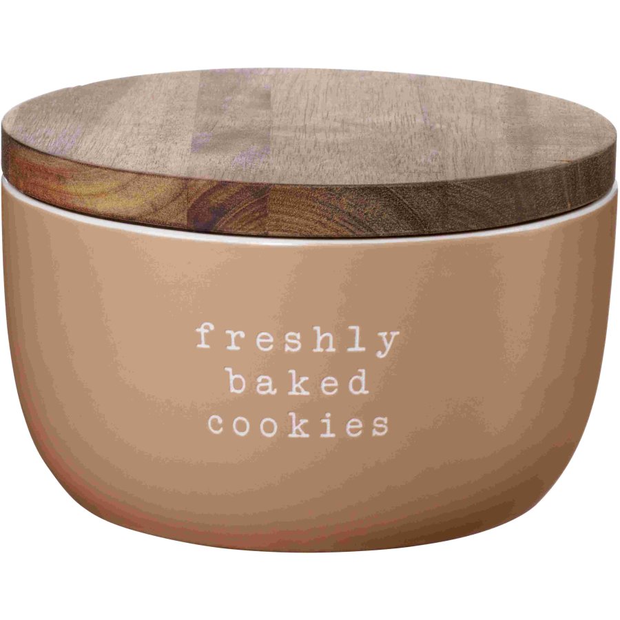 ASA Selection Hey! Freshly Baked Cookies Opbevaringskrukke H9 cm, Brun