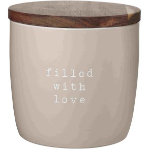 ASA Selection Hey! Filled With Love Opbevaringskrukke H14,5 cm, Nude