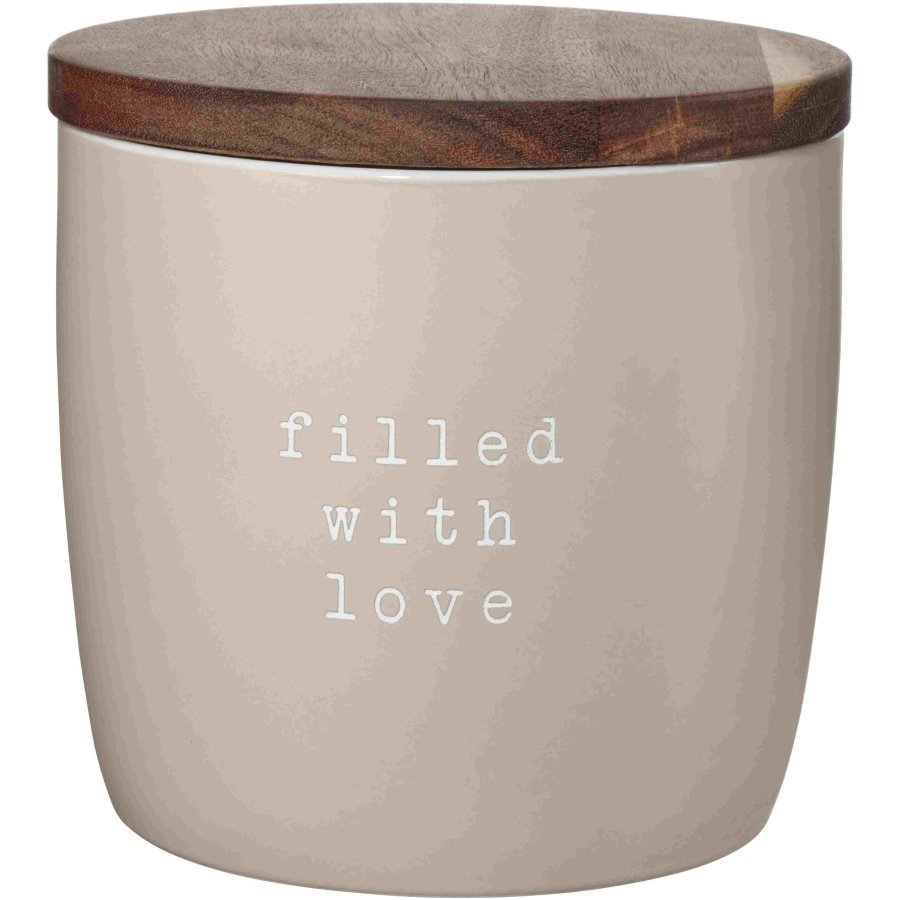 ASA Selection Hey! Filled With Love Opbevaringskrukke H14,5 cm, Nude