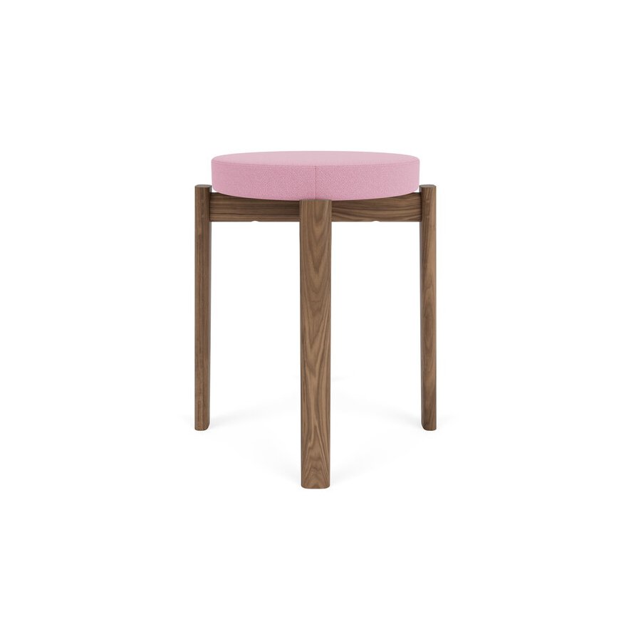 Audo Passage Hocker H47,5 cm, Walnuss/Pink