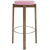 Audo Passage Barhocker H76, Walnuss/Pink