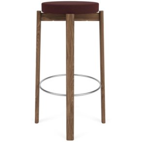 Audo Copenhagen Passage Barstol H76 cm, Valnd/Burgundy