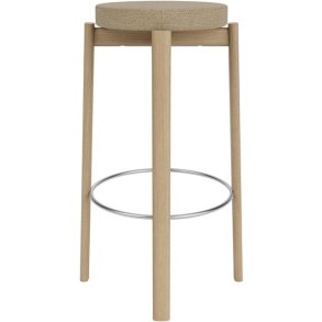 Audo Copenhagen Passage Barstol H76 cm, Eg/Beige Bouclé