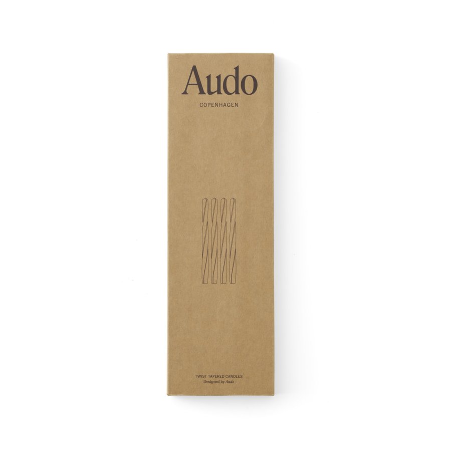 Audo Twist Kerzen 4er Set. 30 cm, Neutral