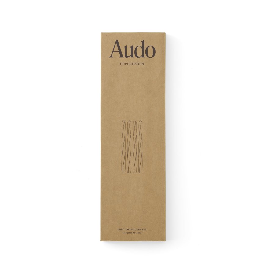 Audo Twist Kerzen 4er Set. 30 cm, Ivory