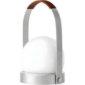 Audo Copenhagen Carrie Akku-Tischlampe H24,5 cm, Geb&uuml;rstetes Leder