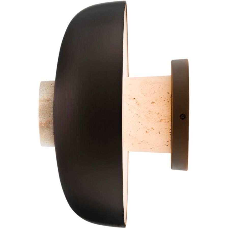 Audo Copenhagen Reverse Vglampe 24 cm, Beige/Bruneret Messing