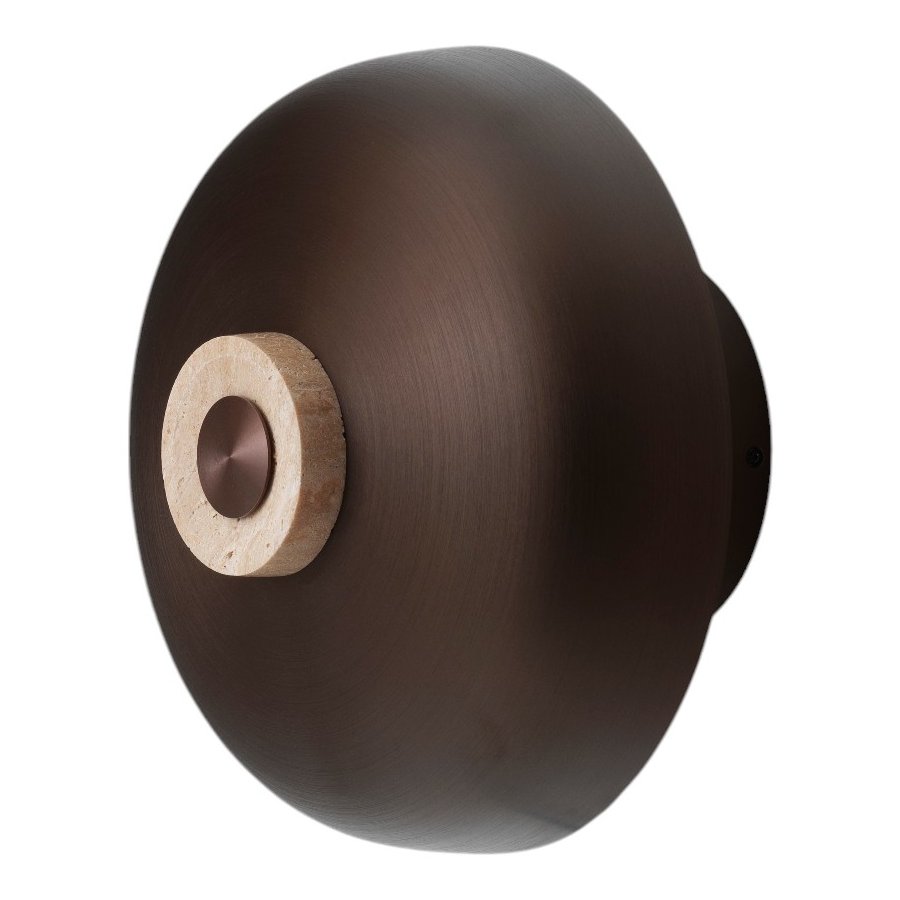 Audo Copenhagen Reverse Vglampe 24 cm, Beige/Bruneret Messing