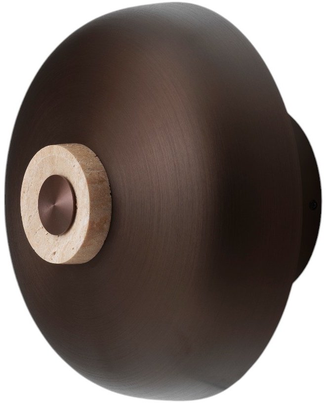 Audo Copenhagen Reverse Vglampe 24 cm, Beige/Bruneret Messing
