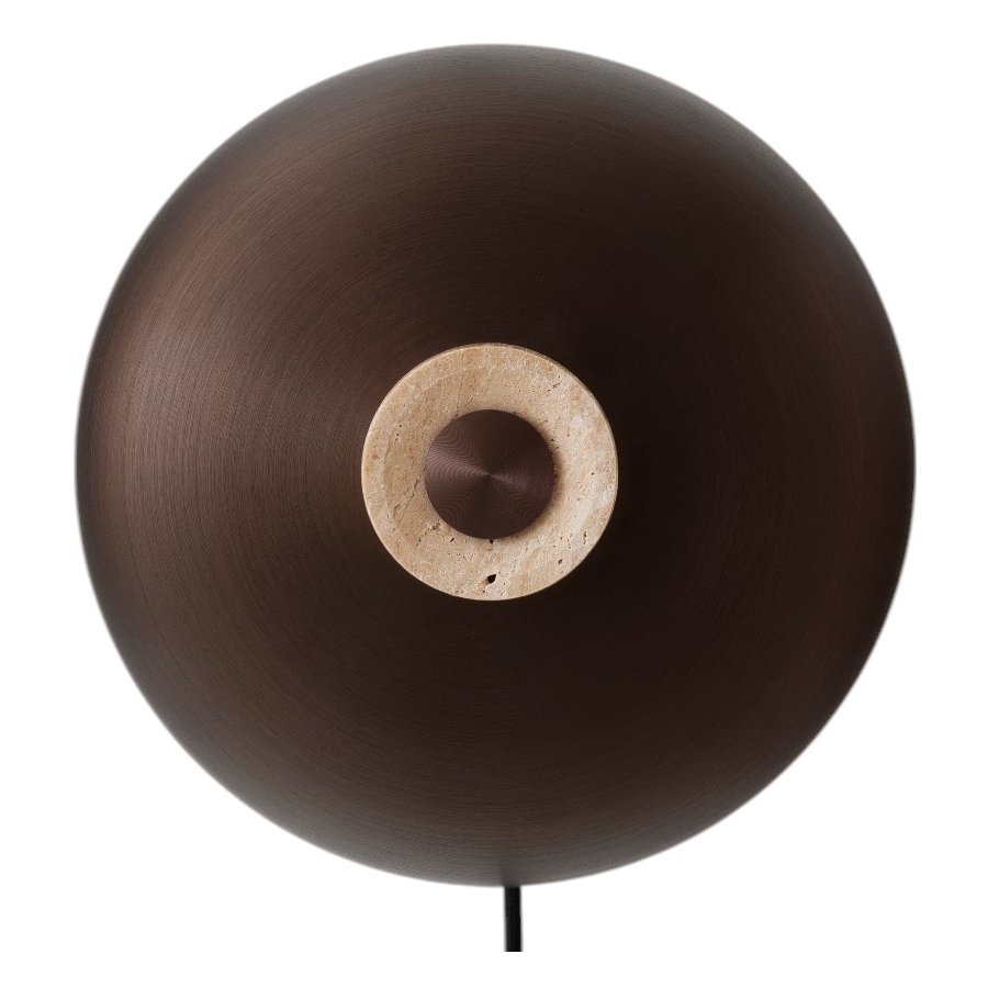 Audo Copenhagen Reverse Vglampe m. Ledning 24 cm, Beige/Bruneret Messing