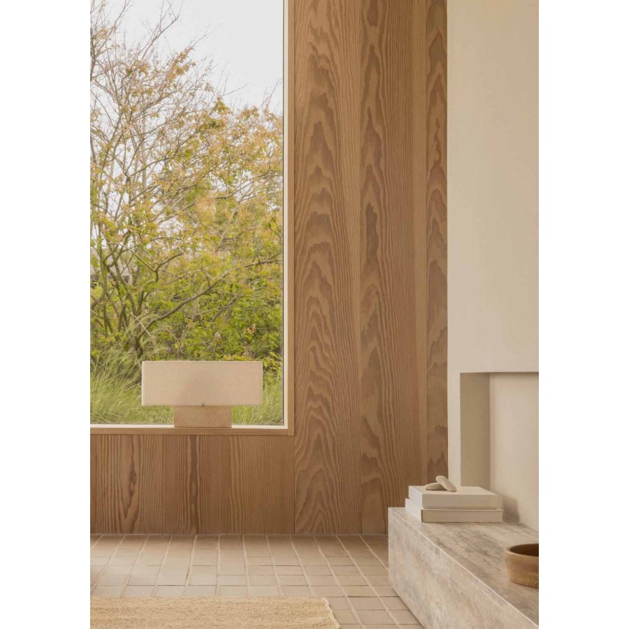 Audo Copenhagen Nonna Tischlampe H30 cm, Travertin/Sand