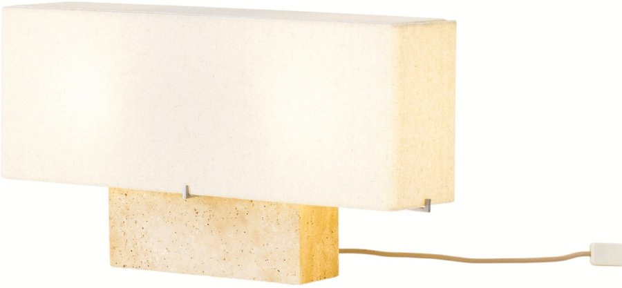 Audo Copenhagen Nonna Tischlampe H30 cm, Travertin/Sand