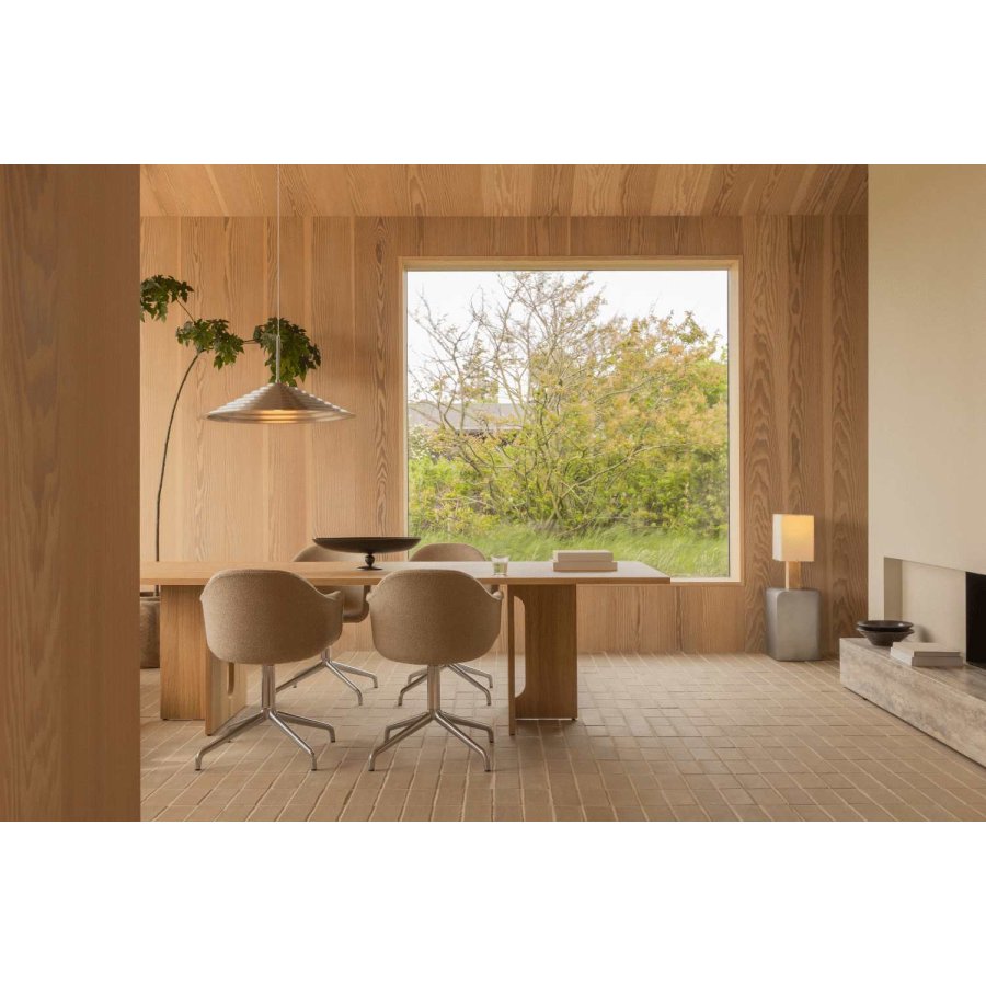 Audo Copenhagen Nonna Tischlampe H49 cm, Travertin/Sand