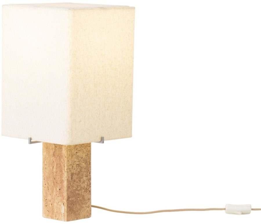 Audo Copenhagen Nonna Tischlampe H49 cm, Travertin/Sand