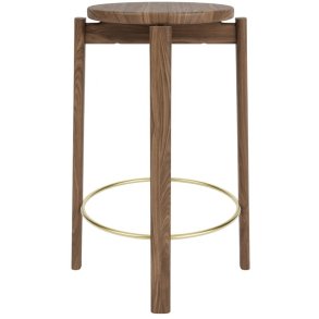 Audo Copenhagen Passage Barstol H75 cm, Valnd/Messing