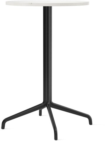 Audo Harbour Column Tisch 60 cm, Schwarz/Marmor