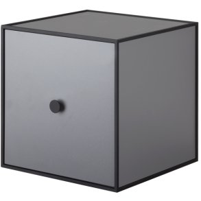 Audo Copenhagen Frame 28 Modul Regal mit T&uuml;r 28x28 cm, Dunkelgrau