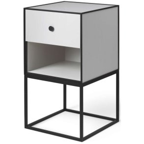Audo Copenhagen Frame 35 Beistelltisch mit Schublade H63 cm, Hellgrau