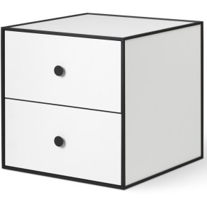 Audo Copenhagen Frame 35 Modul Regal mit 2 Schubladen 35x35 cm, Wei�