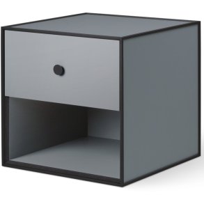 Audo Copenhagen Frame 35 Modul Regal mit 1 Schublade 35x35 cm, Dunkelgrau
