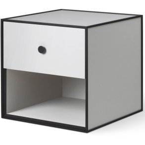 Audo Copenhagen Frame 35 Modul Reol m. 1 Skuffe 35x35 cm, Lys Gr