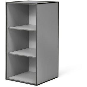 Audo Copenhagen Frame 70 Modul Schrank mit 2 Regalen 70x35 cm, Dunkelgrau