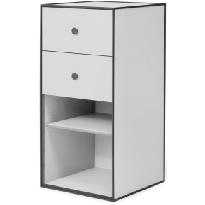 Audo Copenhagen Frame 70 Modul Schrank mit 2 Schubladen 70x35 cm, Hellgrau