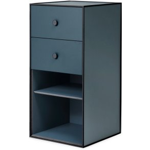 Audo Copenhagen Frame 70 Modul Schrank mit 2 Schubladen 70x35 cm, Fjord