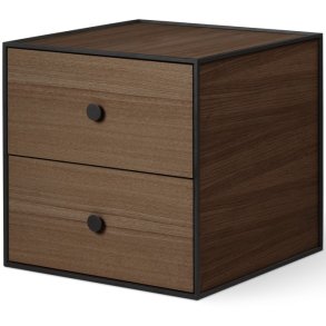 Audo Copenhagen Frame 35 Modul Regal mit 2 Schubladen 35x35 cm, Eiche ger&auml;uchert