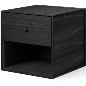 Audo Copenhagen Frame 35 Modul Reol m. 1 Skuffe 35x35 cm, Sortbejdset Ask