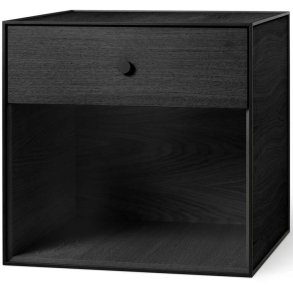 Audo Copenhagen Frame 49 Modul Reol m. 1 Skuffe 49x49 cm, Sortbejdset Ask