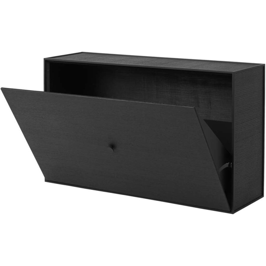 Audo Copenhagen Frame Schuhschrank 70 cm, Schwarz gebeizte Esche