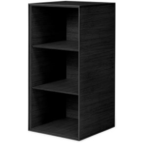 Audo Copenhagen Frame 70 Modul Schrank mit 2 Regalen 70x35 cm, Schwarz Gebeizte Esche