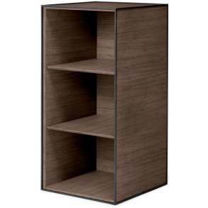 Audo Copenhagen Frame 70 Modul Schrank mit 2 Regalen 70x35 cm, Eiche ger&auml;uchert