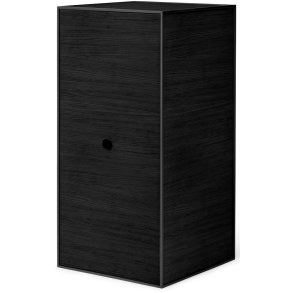 Audo Copenhagen Frame 70 Modul Schrank mit T&uuml;r 70x35 cm, Schwarz Gebeizte Esche