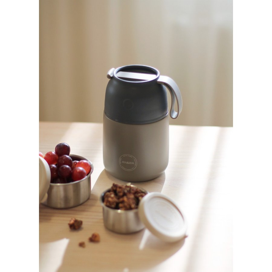 AYA&IDA Food'ie Voedselbewaarbox 500 ml, Driftwood