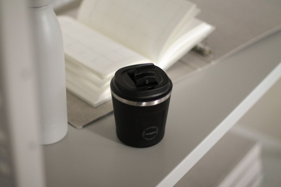 AYA&IDA CUP2GO Thermobecher 240 ml, Matte Black